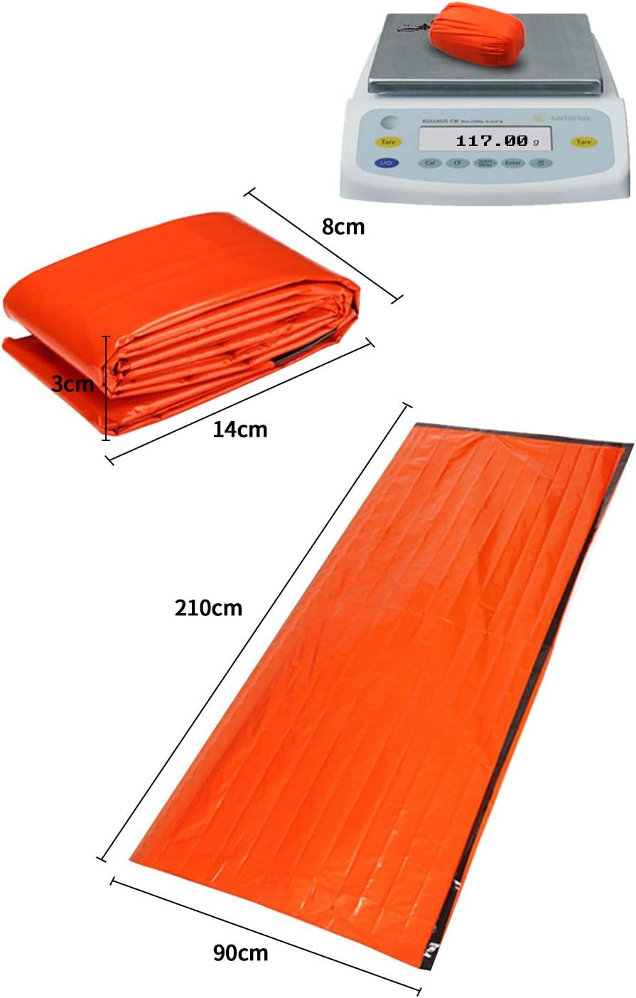 Emergency Sleeping Bag 2 Pack Lightweight Survival Sleeping Bags Thermal Sack Portable Emergency Blanket Campin