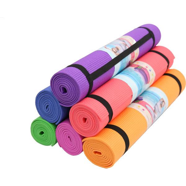 3mm Non Slip Workout Mat , L173xW61cm PVC Red Yoga Mat