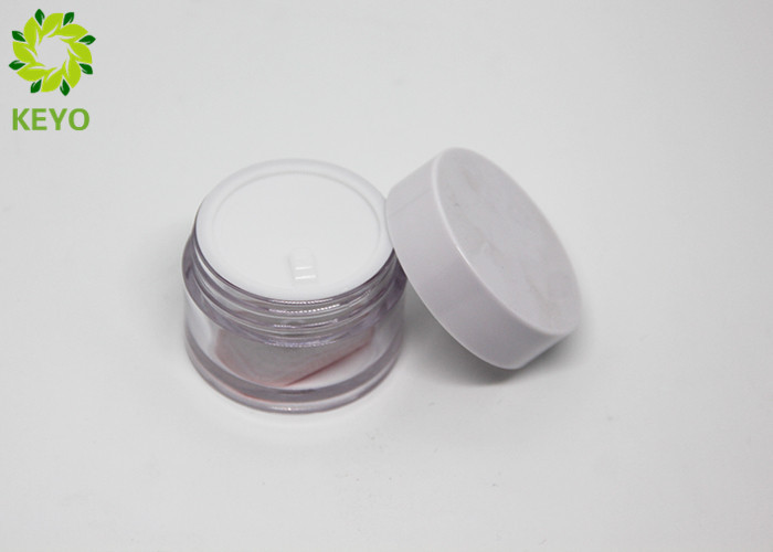 Small Capacity Clear PETG Face Mask Jar 15g Round Face Cream Containers