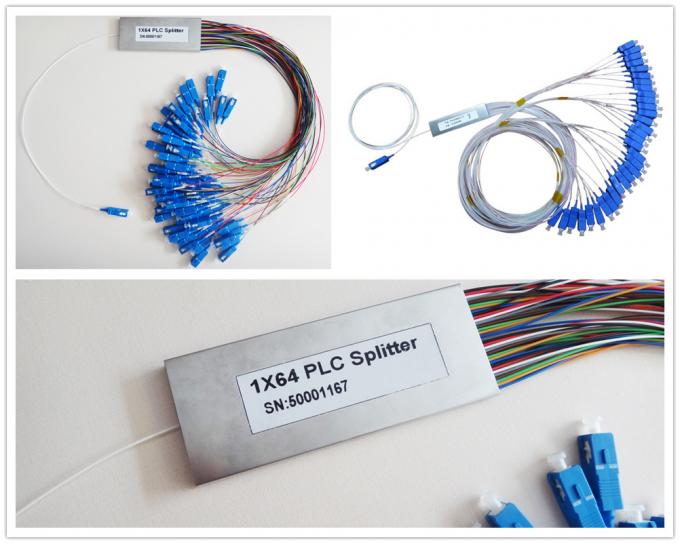 1*64 / 2*64 PLC Fiber Optic Splitter with PVC LSZH Outer Jacket 0