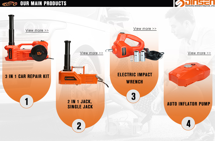 3 In 1 Electric Hydraulic Jack Kit 1-10T 12v Electric Jack 3 Ton With Air Pump
