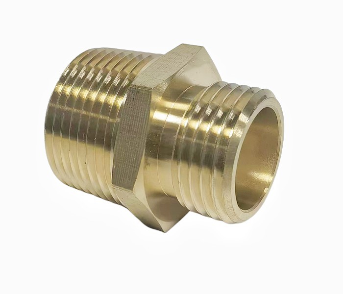 Male 3/8 NPT X 1/2NPT Thread Brass Pipe Fitting Hex Pipe Nipple JIS ANSI Standard