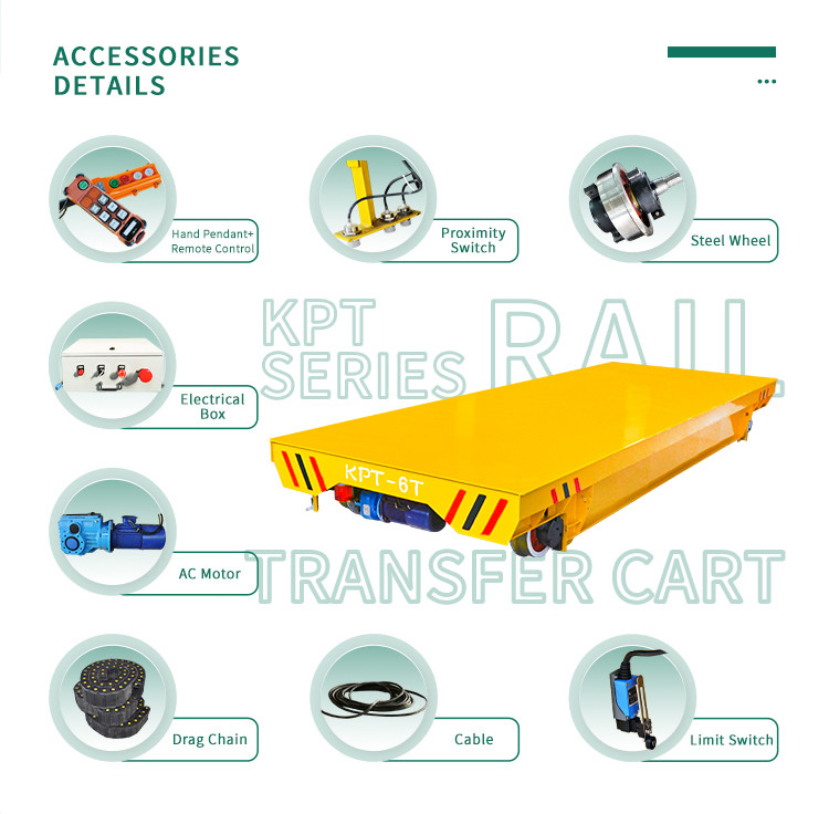 Towing Cable Steel Factory Plant Rail Electric 50t Transfer Carts