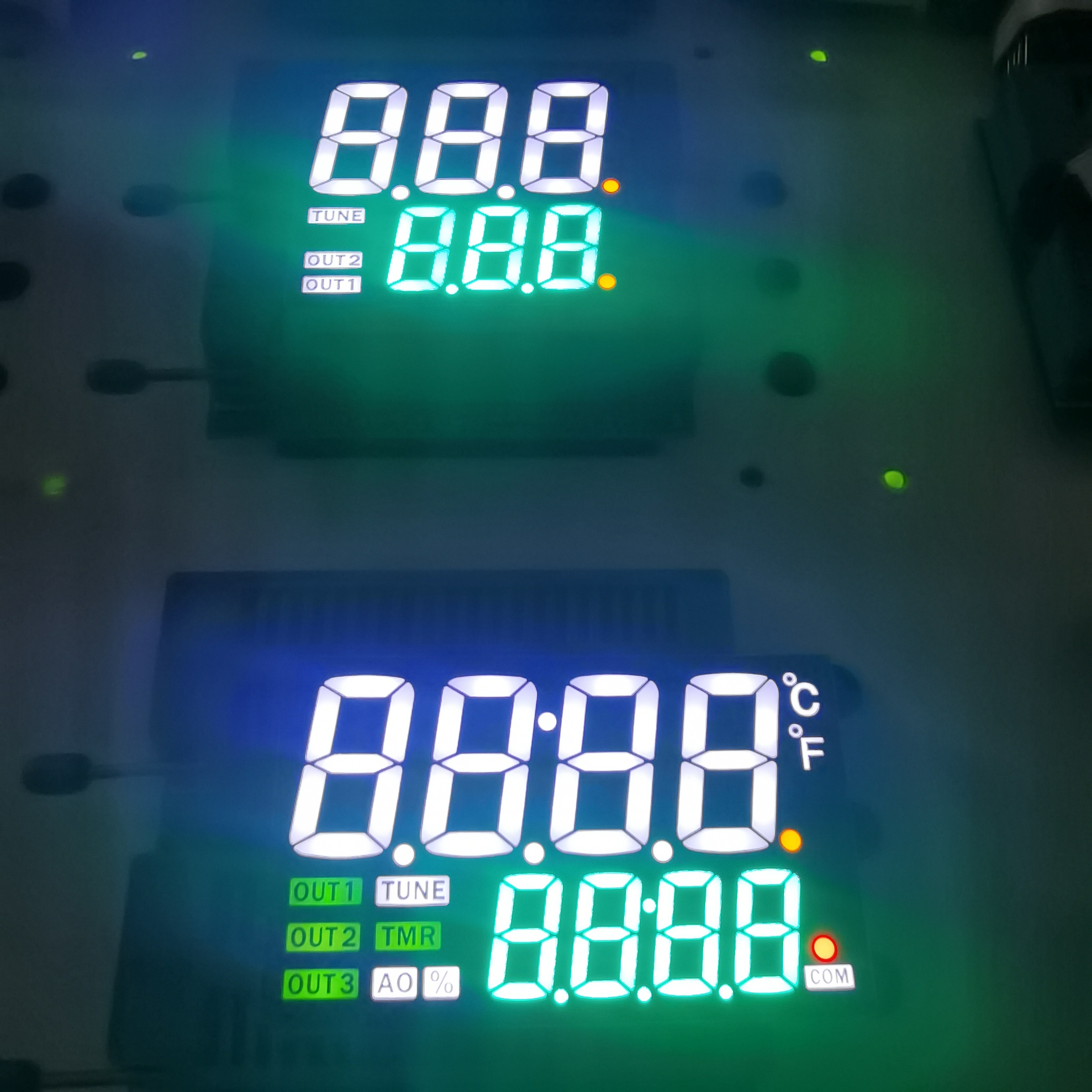 3 Digits Led 7 Segment Display Dual Line 120mcd 20mA For Instrument Panel