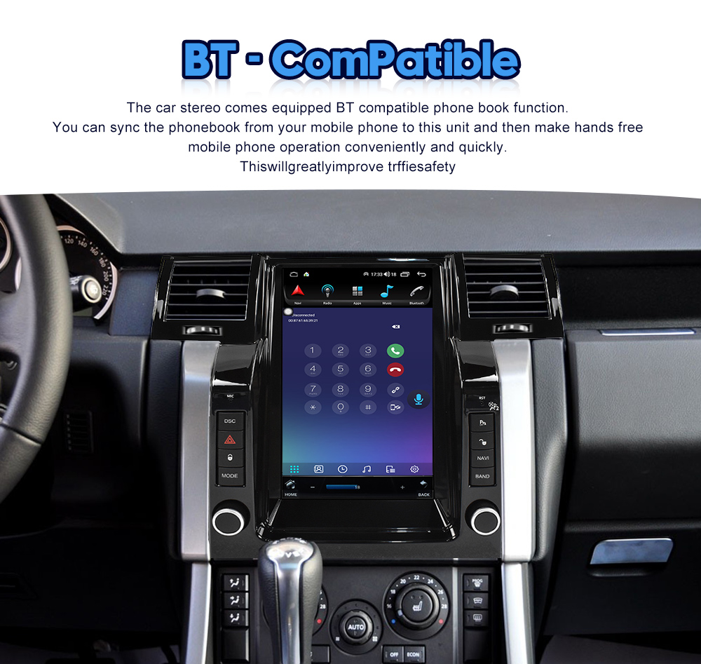 Viknav Car Radio For Range Rover Sport L320 (2005-2009) 12.1 Inch Android Auto Radio Vertical Screen Multimedia Player