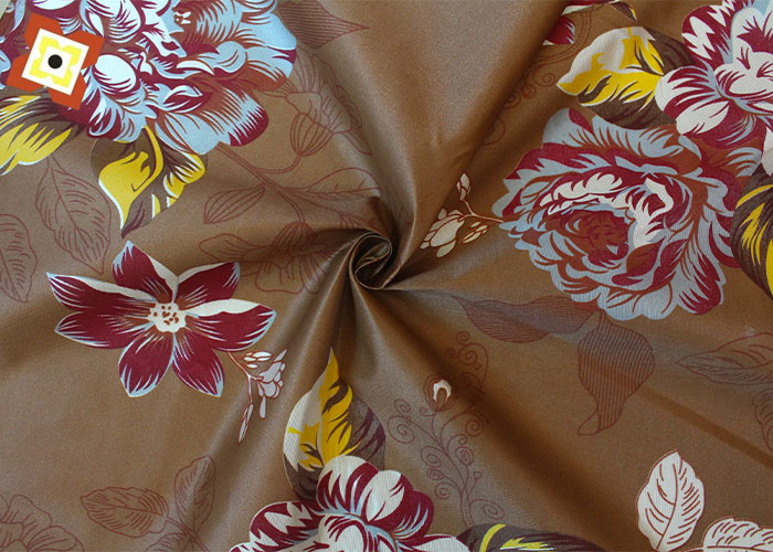 Our Factory Sells Gold Powder Disperse Warp Knitted Printed Mattress Fabric Directly