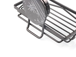 WGO 173mm Wall Hanging Soap Case Black Stainless Steel SS201