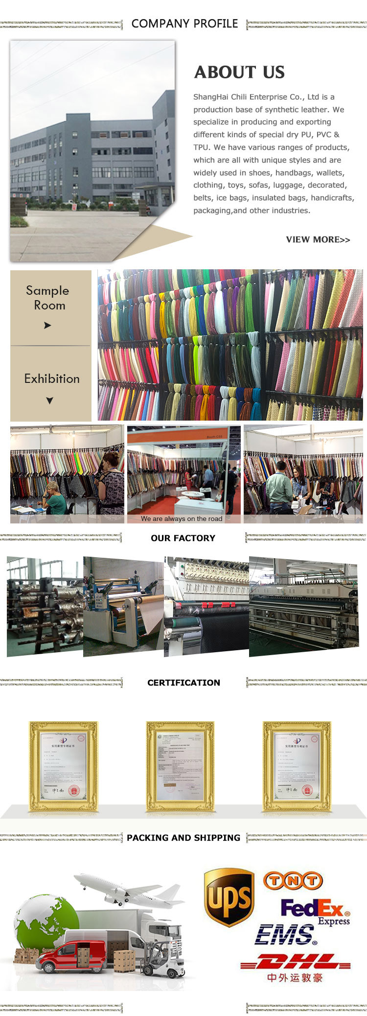 Breathable Imitation Leather Fabric , Polyester Faux Leather Innovative DIY