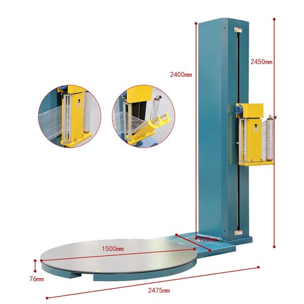 1000kg Automatic Pallet Stretch Wrapping Machine
