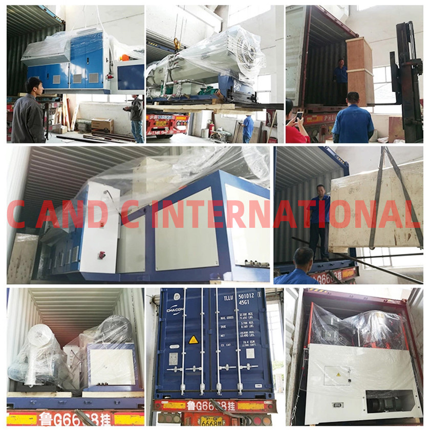 500KG/H 80KW Traction Horizontal Brass Rod Cutting Machine