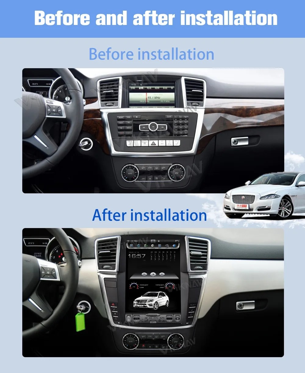 12inch Head Unit For 2012-2015 Mercedes Benz ML GL Multimedia Player Android GPS Navigation 4G wifi Wireless Carplay