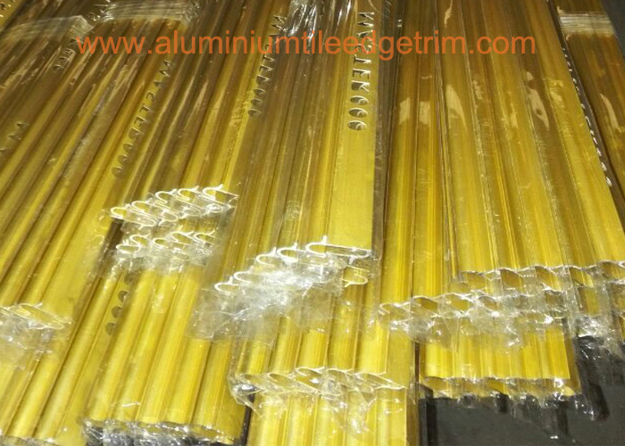 matt golden aluminium stair nosing for Italy market