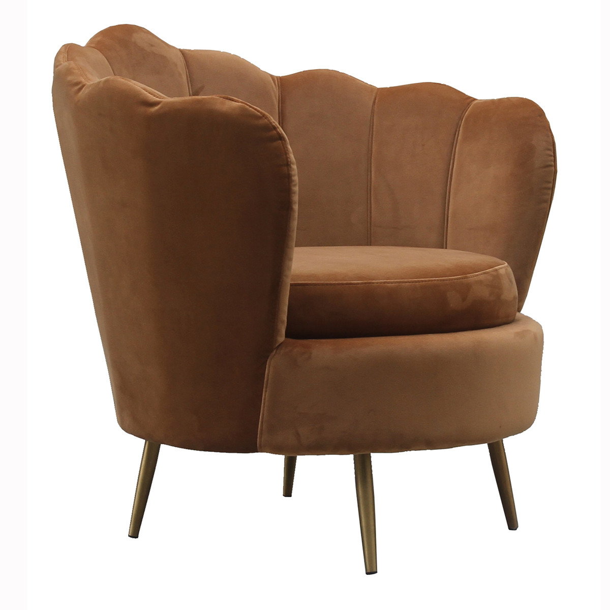 SGS Defaico Furniture Wood Frame Velvet Living Room barrel Chairs