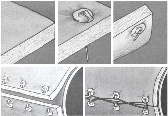 4 ½" X 14 Gauge Stainless Steel Lacing Anchors To Fix Insulation Removable Covers