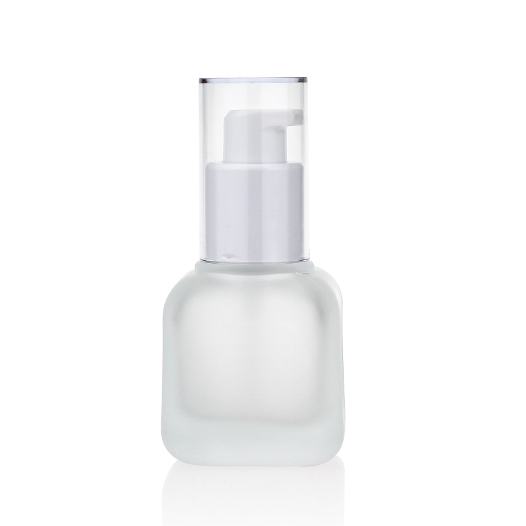 Hot Stamping 30ml Glass Vials Liquid Foundation 1 Oz Frosted Glass Bottle