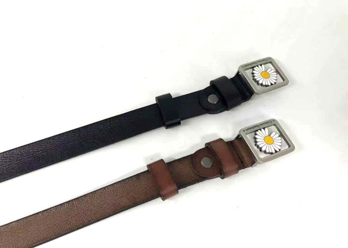 Classic Black 125cm Lady Leather Belt For Skirt