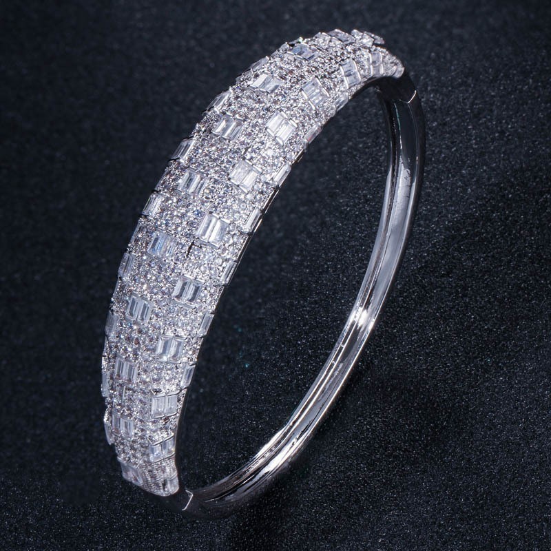 Fashion Cubic Zirconia Bracelet Bangle Chain Bracelets For Women Gold Silver Color Hand Chain CZ Bracelet Jewelry