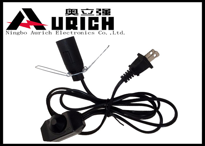 Electrical Ul Approved Salt Lamp Power Cord With Dimmer Switch E12 Lamp Holder