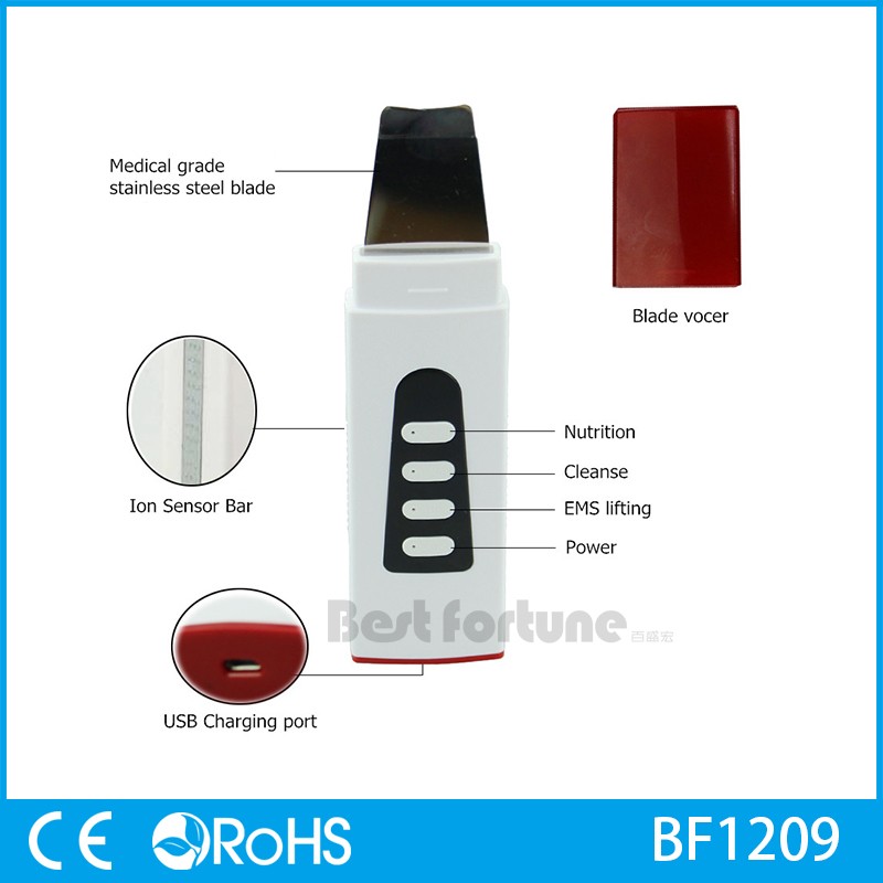 Face Lift Labelle Skin Spatula Ultrasonic Operation System With EMS Pad