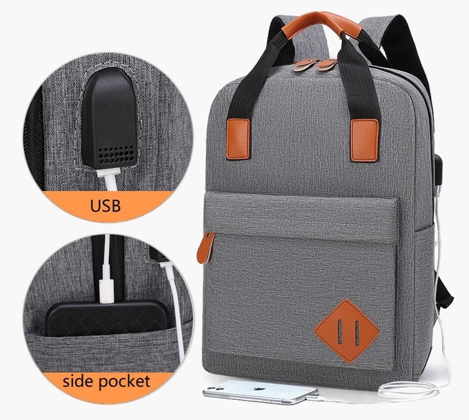Waterproof Three In One Backpack Nylon Computer Backpack Set With USB