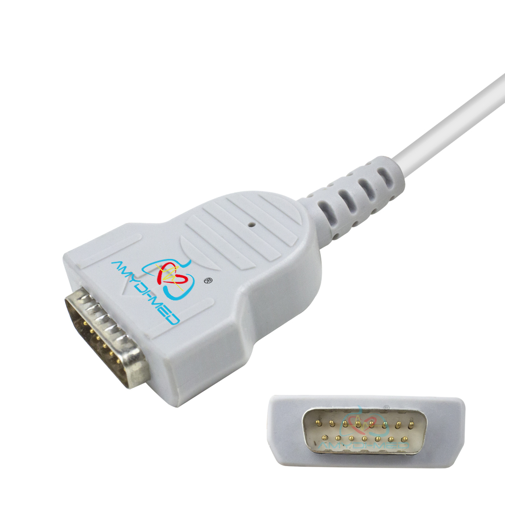 2.4m DB15 ECG Cable One Piece 10 Lead Banana EKG Cable Compatible GE Marquette