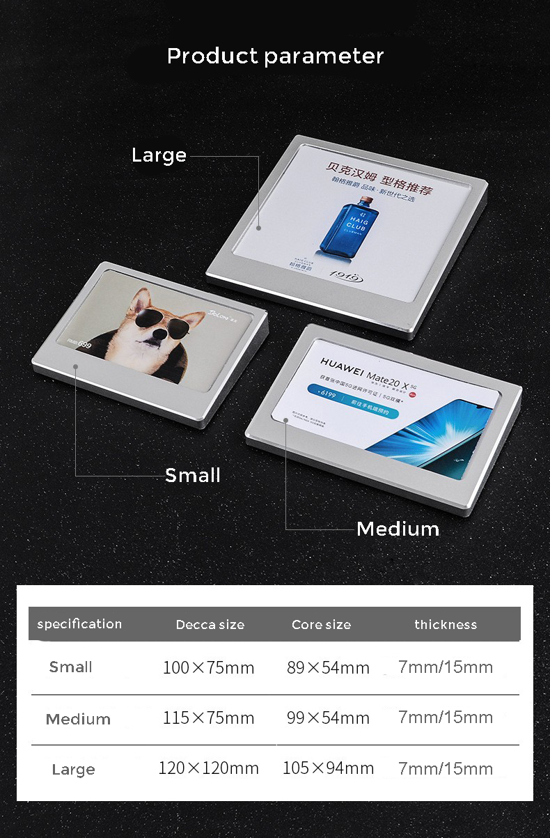 Aluminum Desktop Display Stand Easy To Take Advertising Promotion