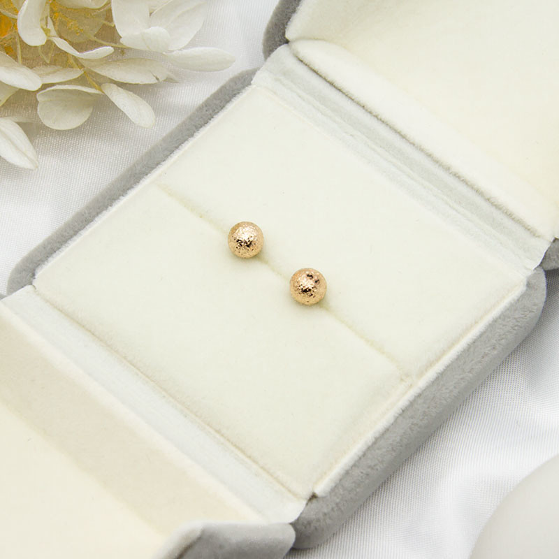 Round Geometry Ear Stud Diamond Faux Pearl Frosted Smooth Surface Beads