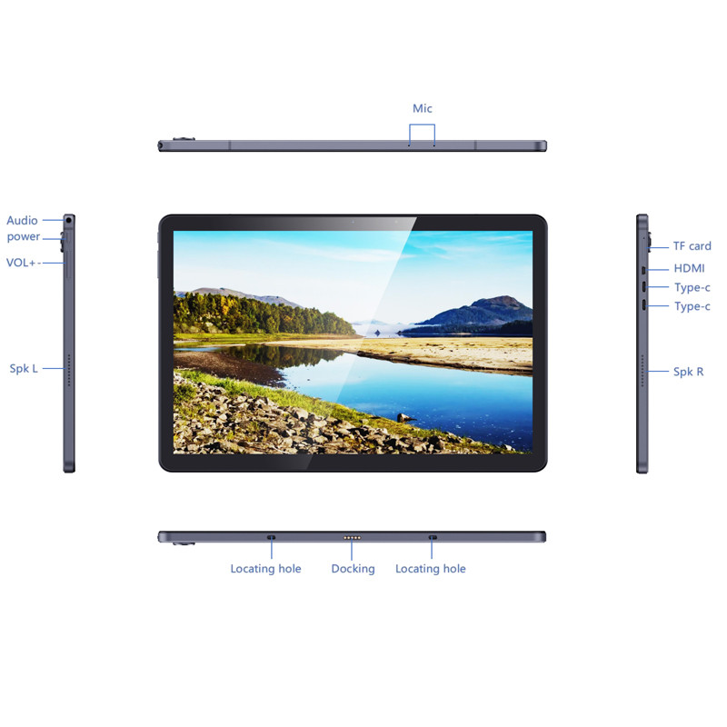 Slim Touch Windows Computers Tablet , 12.1 Inch 2 In One Tablet PC WiFi6 2K 10th Core I5