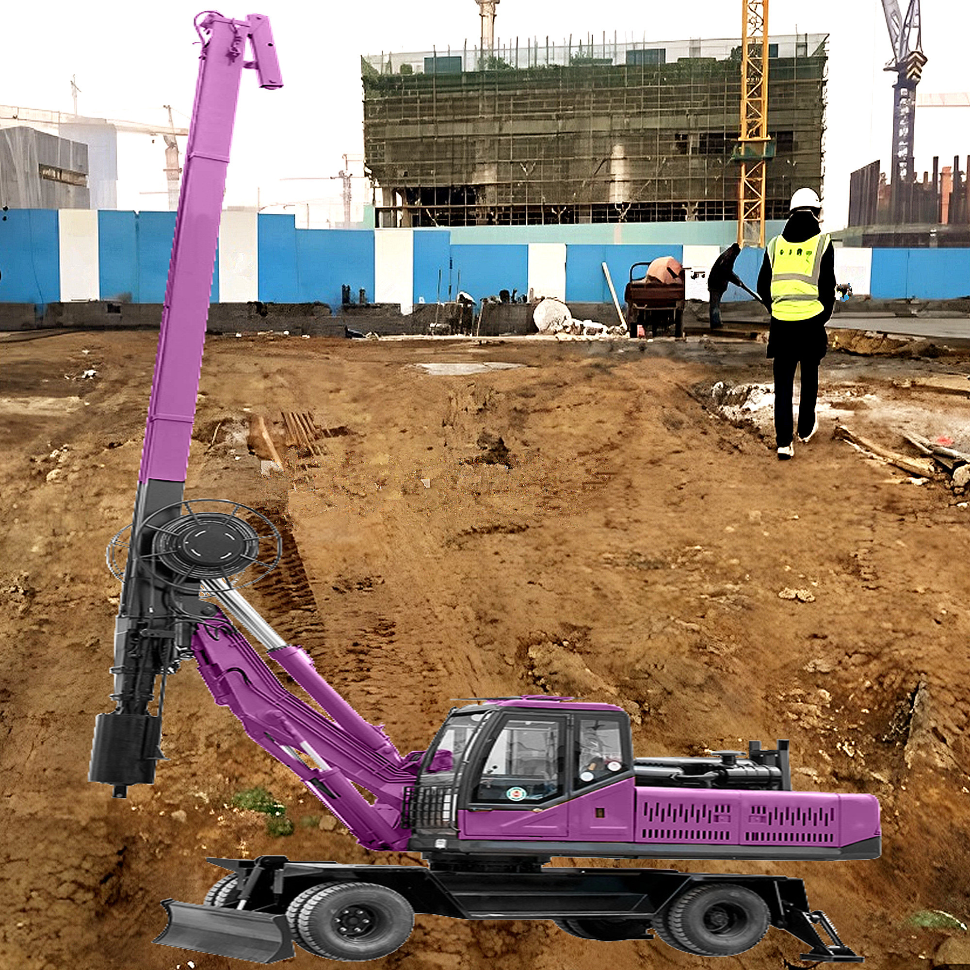 Rotary Drilling Rig Municipal Construction Pile Borehole Drilling Machine Hydraulic Drilling Rig