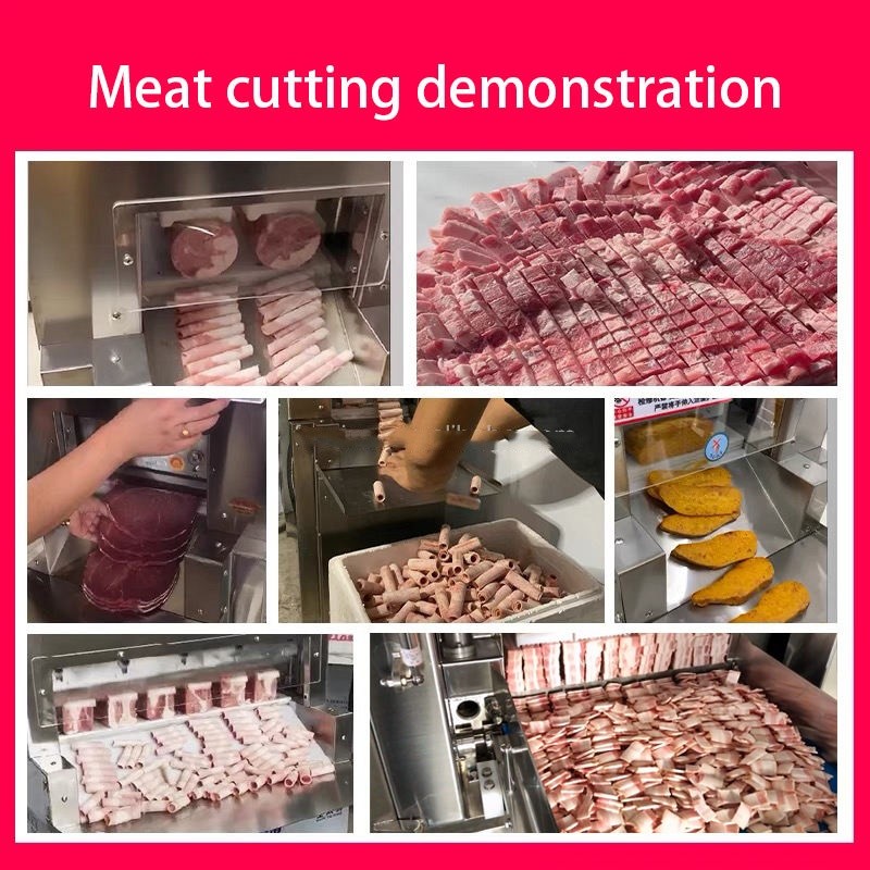 Slicing Machines For Frozen Beef And Mutton In Food Processing Factories Mutton Roll Cutting Machine