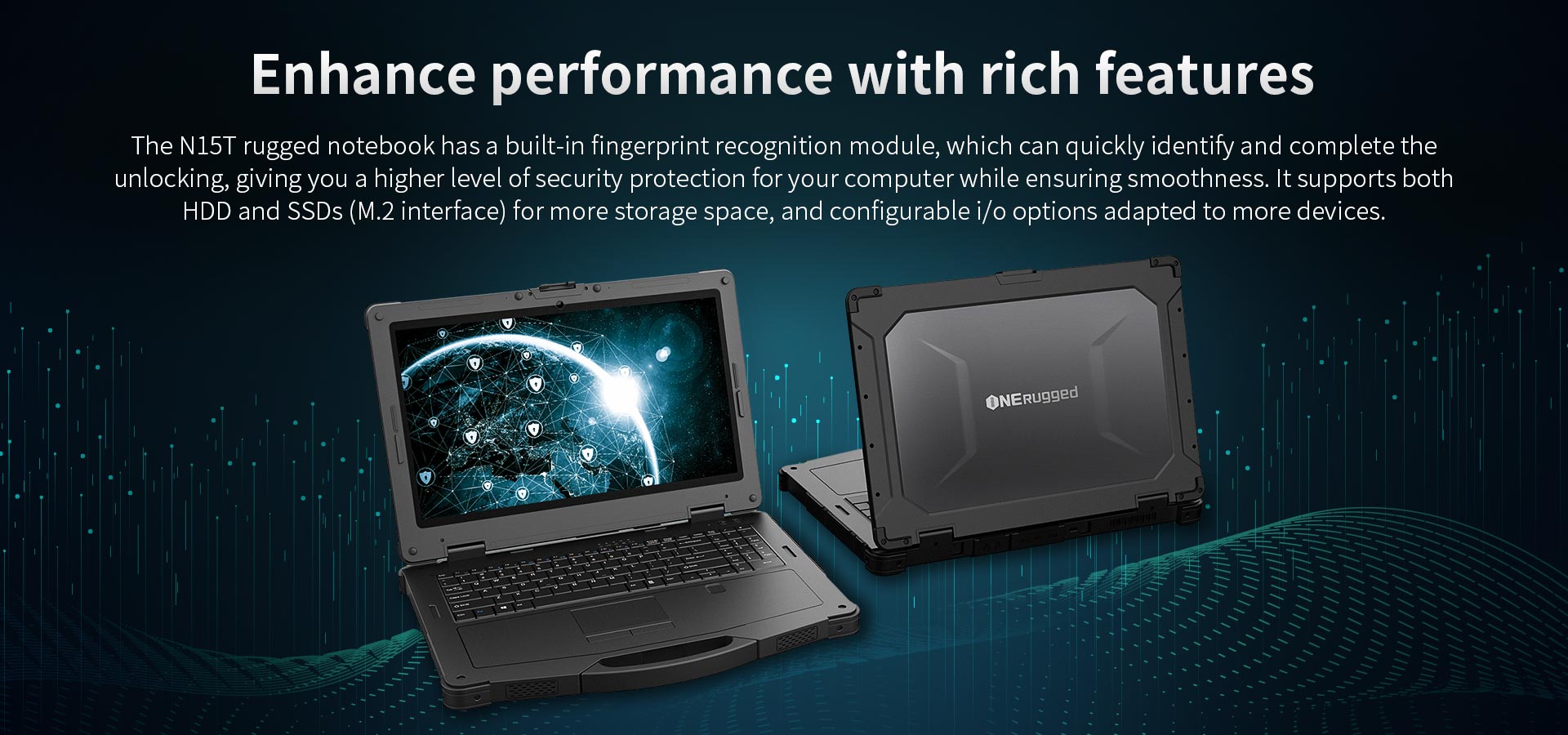 ONERugged N15T 15.6-Inch Industrial Tough Laptop Win11 Intel Core i5/i7 5G RJ45 RS232