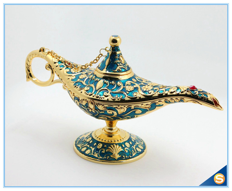 Middle East style metal aladdin lamp trinket box jewelry box for gift