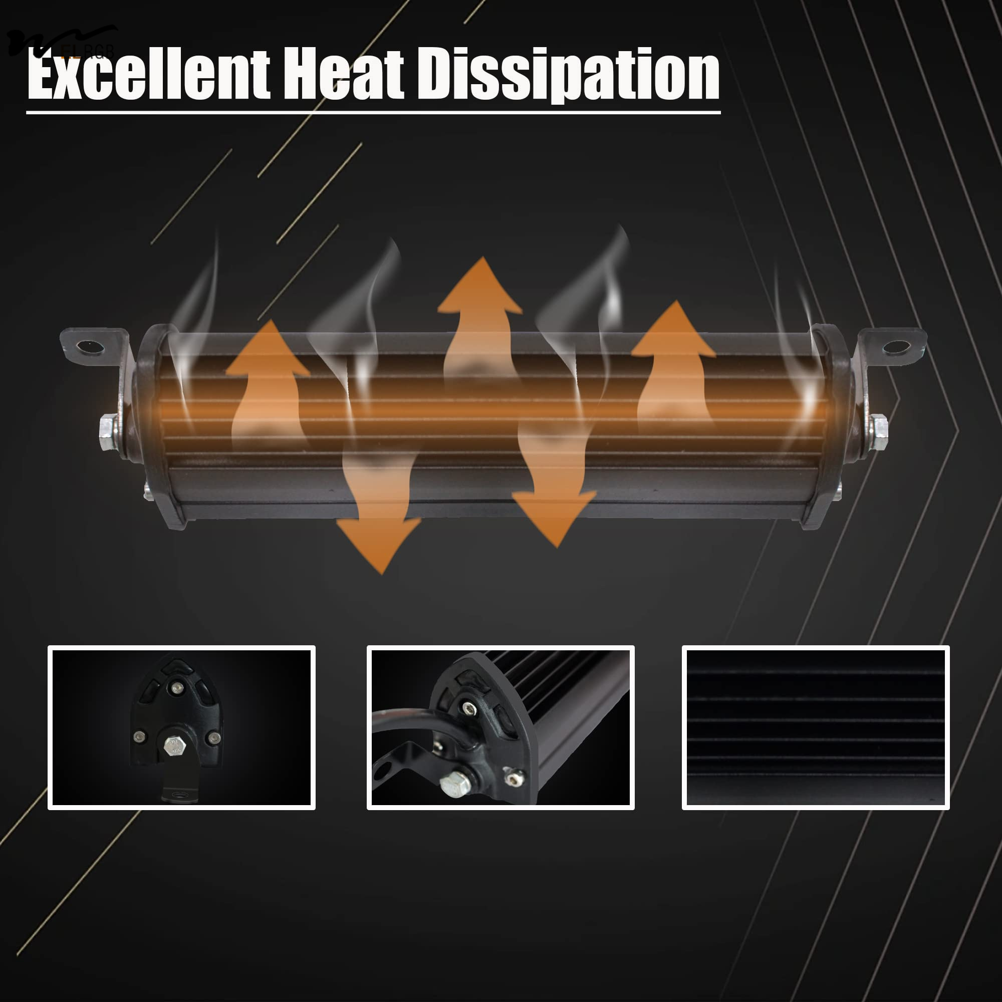 7 Inch Slim LED Light Bar for Truck 60W 6000lm Waterproof Lightbar Working Time hours 50000