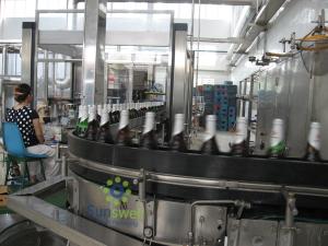 China Fully Automatic Beer Filling Machine Glass For Glass Bottle With 1500BPH - 16000BPH Capacity on sale