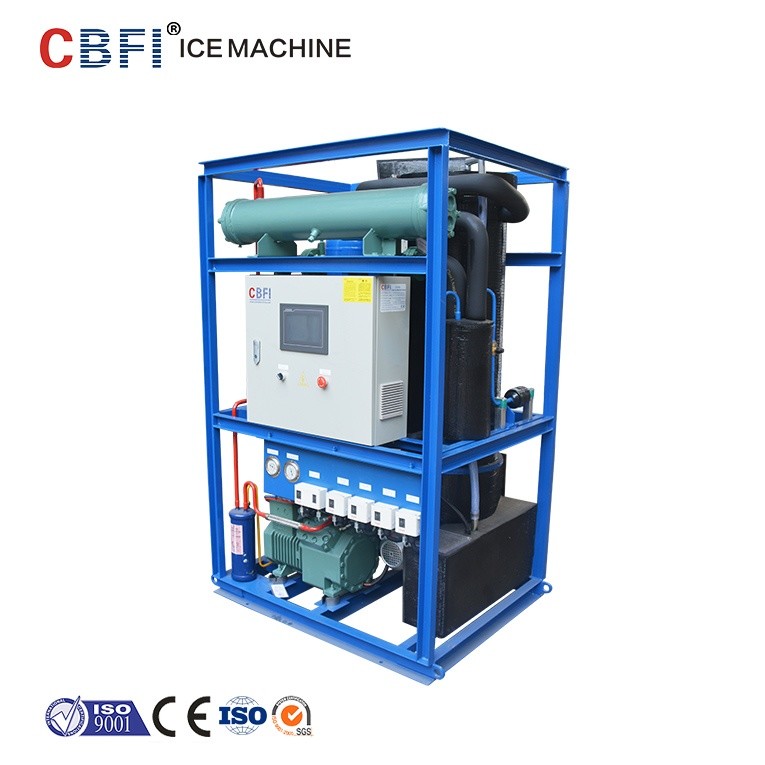 Energy Efficiency 22mm Ice Tube Machine Water Cooling With Condenser