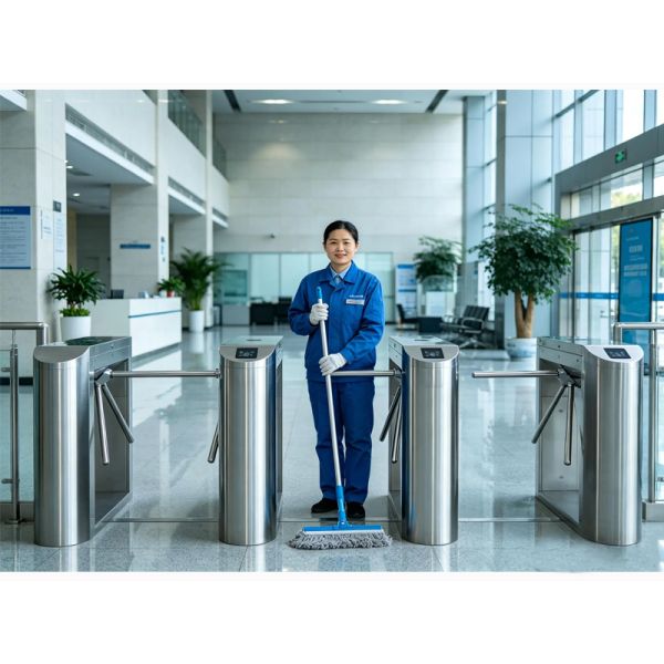 Tripod Barrier Gate Arc Design Stainless Steel Anti Tailgating Security Access System