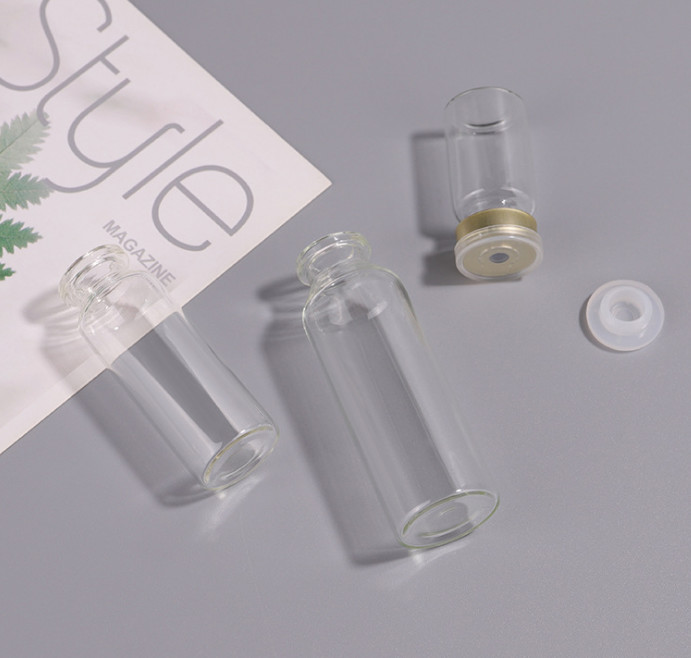 Waterproof 10ml Amber Medicine Glass Vials 5.5cm High ISO certification