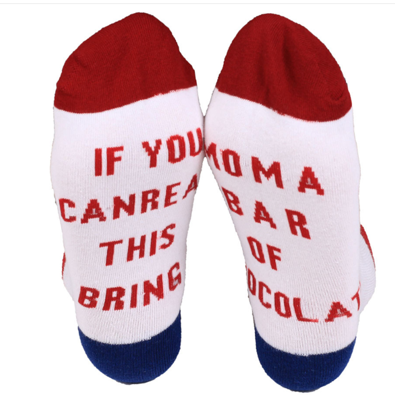 Bacterialfree Printed Picture Socks With Letters On Them Hip Hop