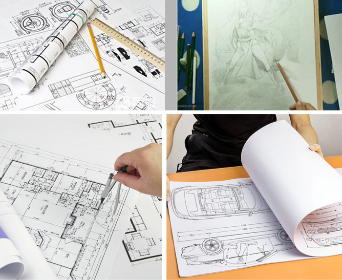  20lb Engineering Drawing CAD Inkjet Bond Paper Wide Format 24" x 150' 2" core