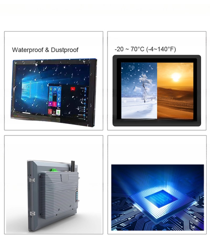 15.6 Inch Vesa Mount Flat Touch Embedded Touch Screen PC Computer With CPU J6412 J4125