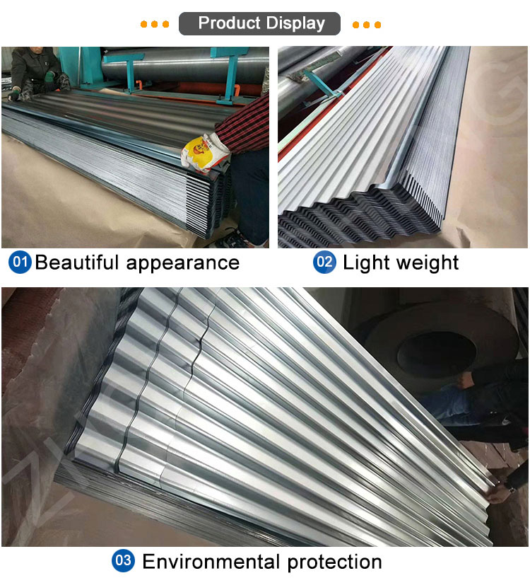 BS Standard Galvanized Coated Roofing Sheet Z61-Z90 G32 0.4mm 0.6mm 0.8mm Thickness for Coating Z61-Z90