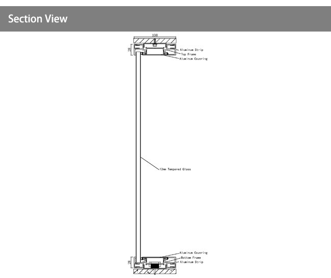 Enhanced Soundproofing And Thermal Insulation Partition Wall Indoor With White Black Frame Clear Glass