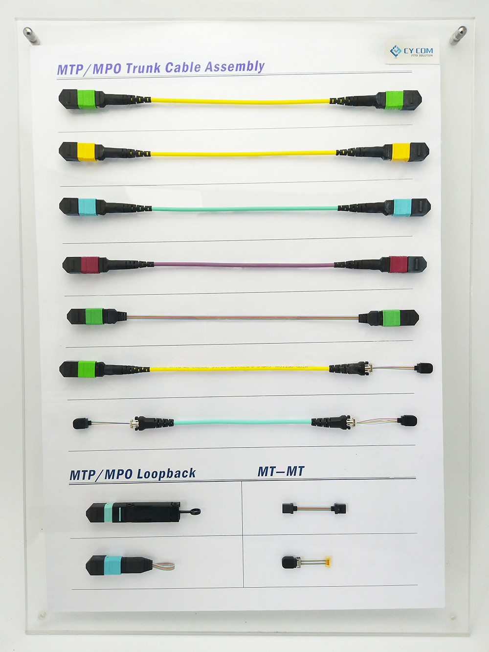 1 Meter Fiber Optic Ribbon 8 Core MPO OM3 OM4 Pigtail