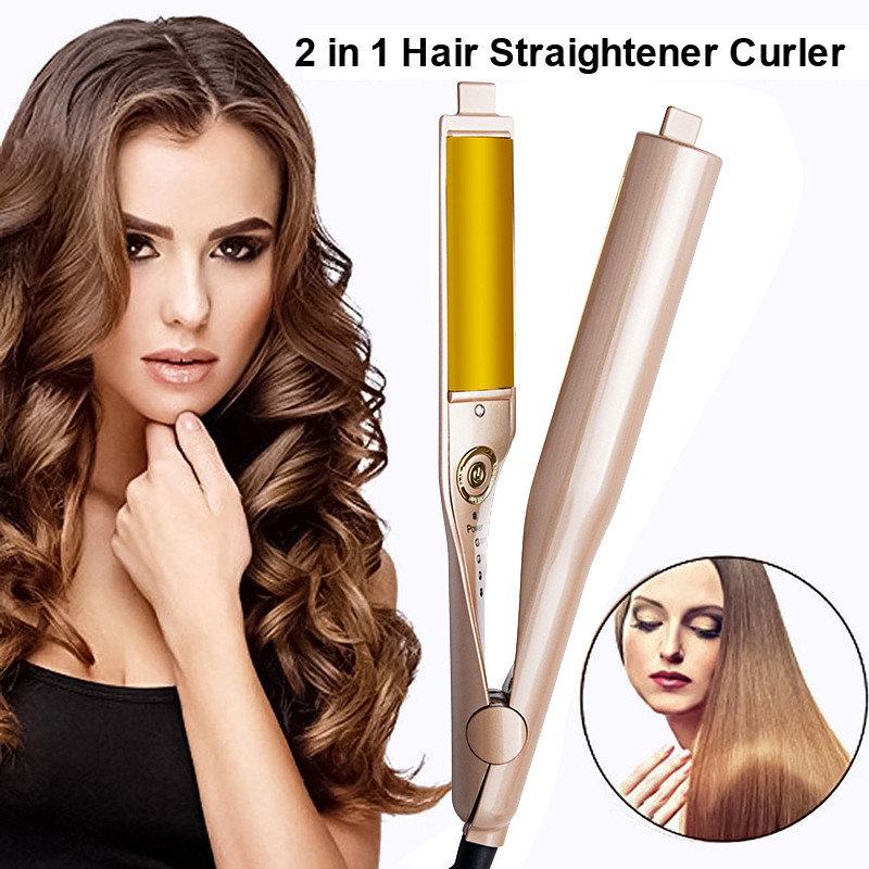 Ceramic/Titanium Coating Anion Hair Straightener 2 In 1 With LED Display