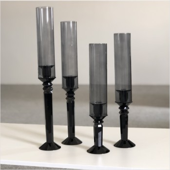 Hot ! 3 piece set tall crystal Hurricane candle holder for wedding table decoration