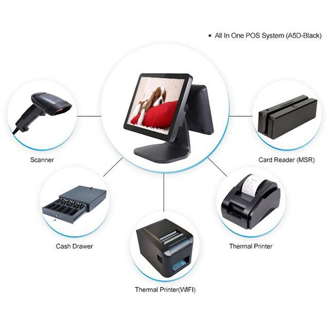 Fanless 12" Customer Display All In One Pos Pc For Small Business POS2119