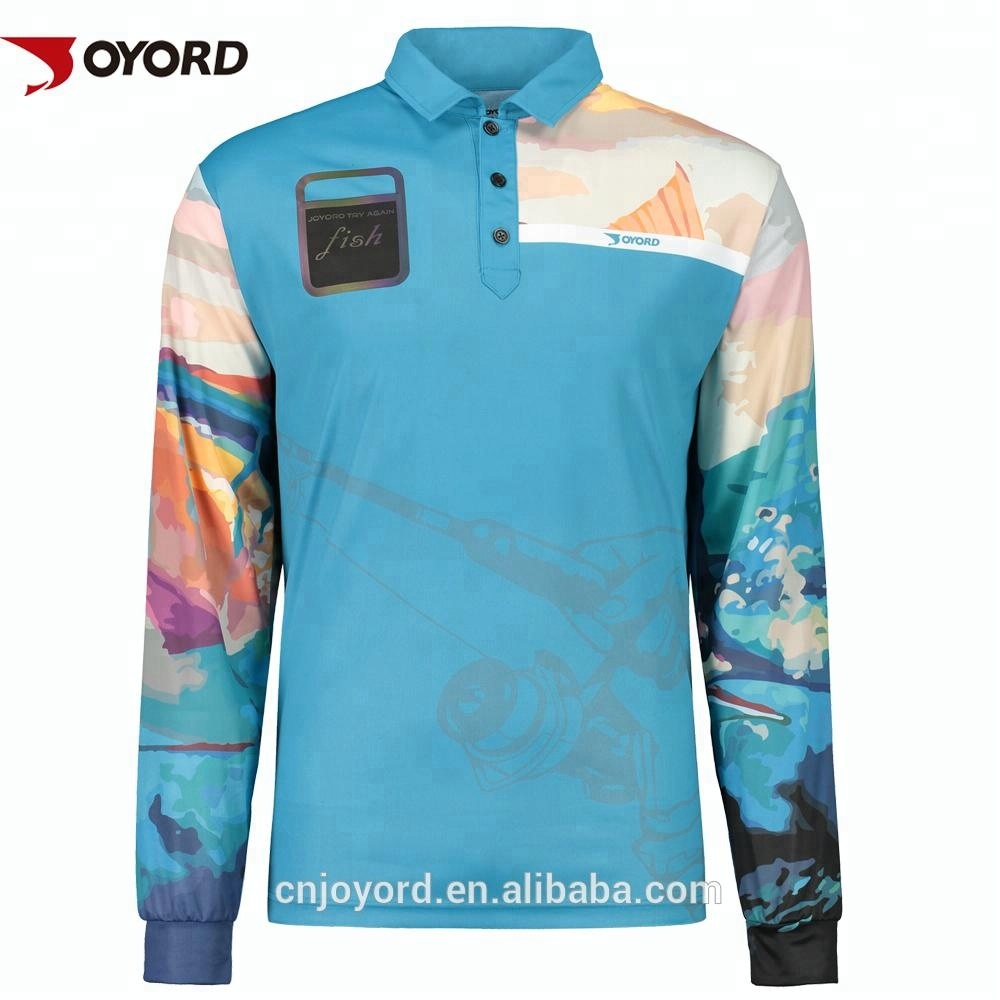Tournament Custom Fishing Jerseys SGS Certification UPF >50 Stain Resistant