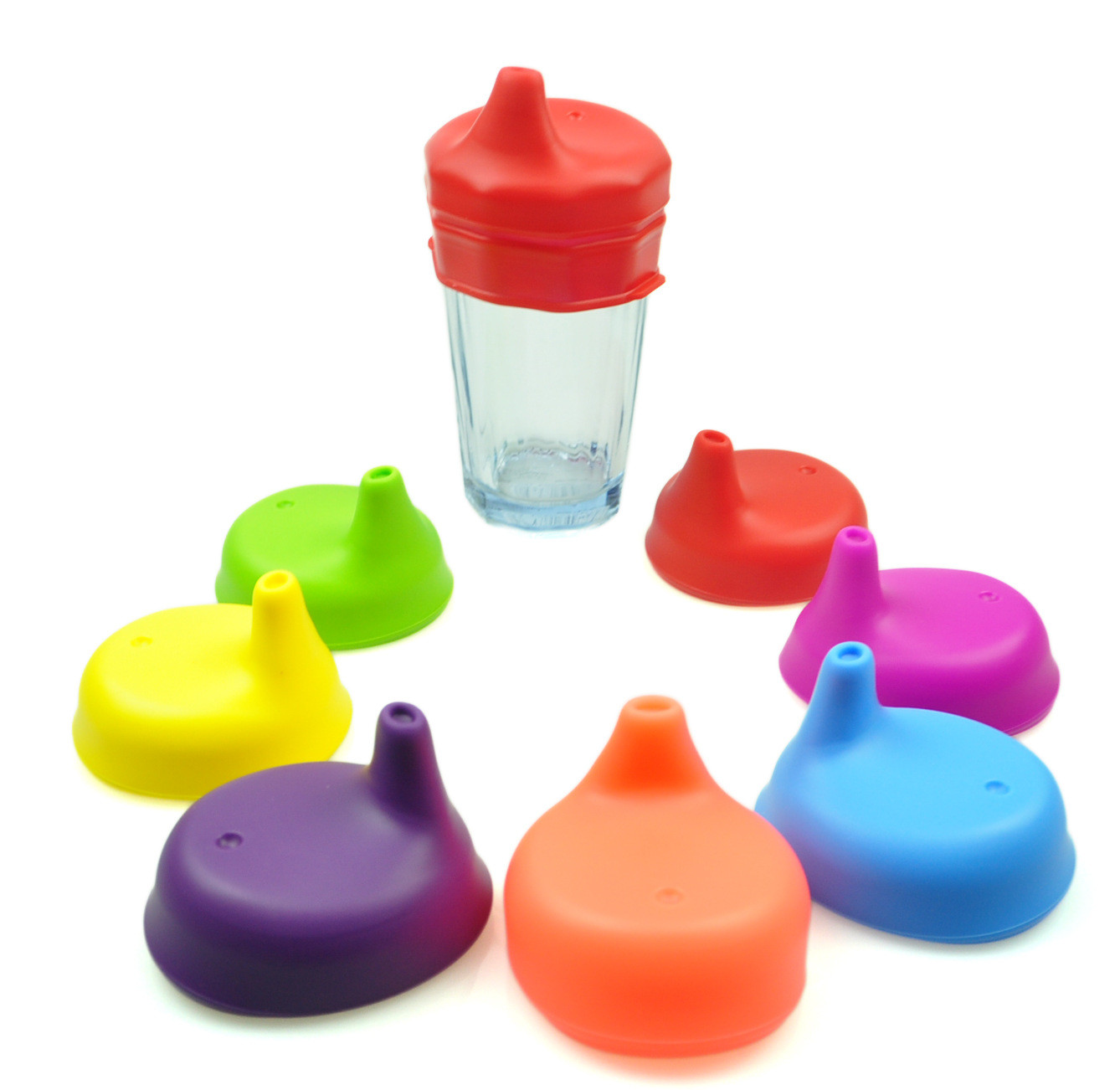 Silicone Sippy Straw Cup Lids For Toddlers Babies Drinking Straws Reusable Spill-Proof Yeti Rambler Mason Cups Mugs Lids