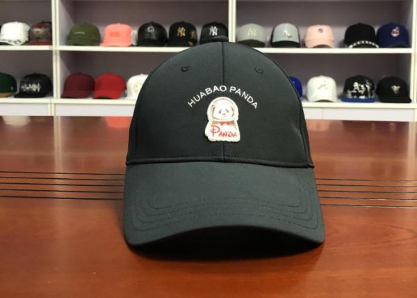 Metal Buckle 6 Panel Baseball Cap Long Strap Embroidery Logo Curved Brim Custom