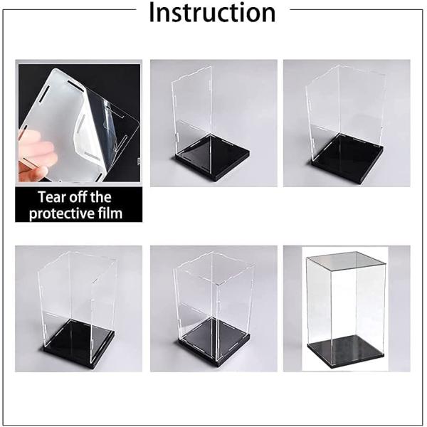 Clear Acrylic Box Display Cases Toys Bear Bearbrick Building Block Storage Dust Cover